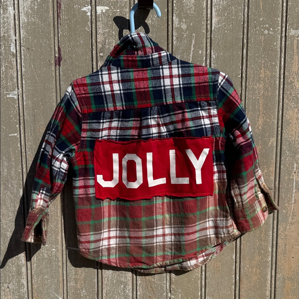GAP babygap Plaid Button-Down Shirt - Red, Green, White